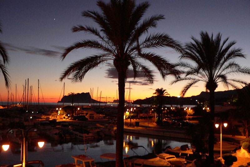 Puesta de sol en Moraira - Impresiones de la Costa Blanca